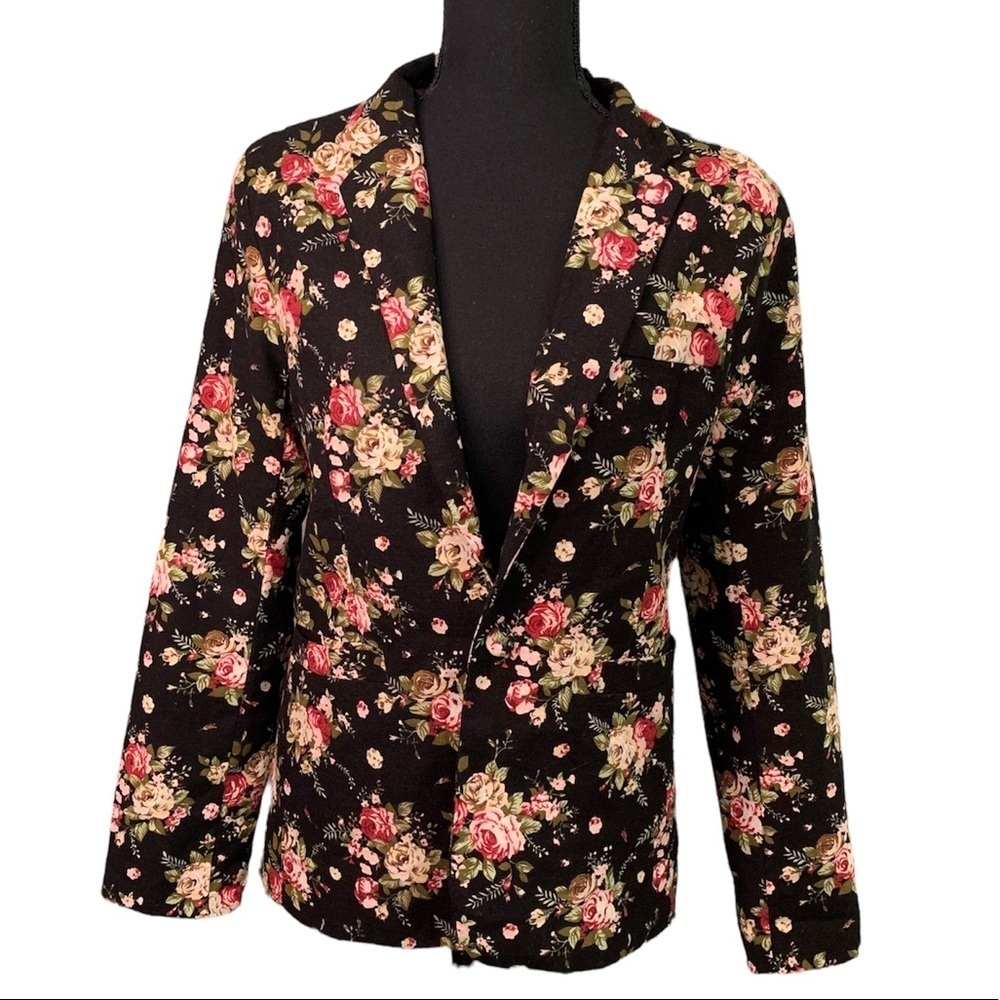 Mymstorm Long Sleeve Floral Blazer Size XXL